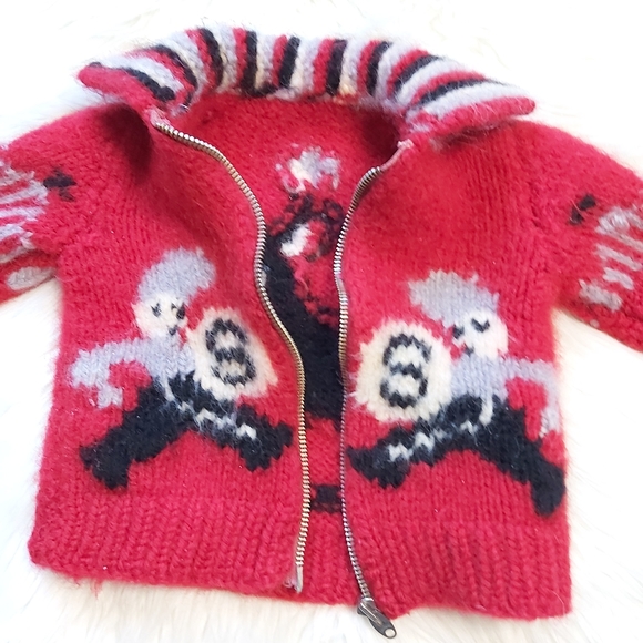Vintage Handknit Circus Seal Theme Sweater - Picture 3 of 6